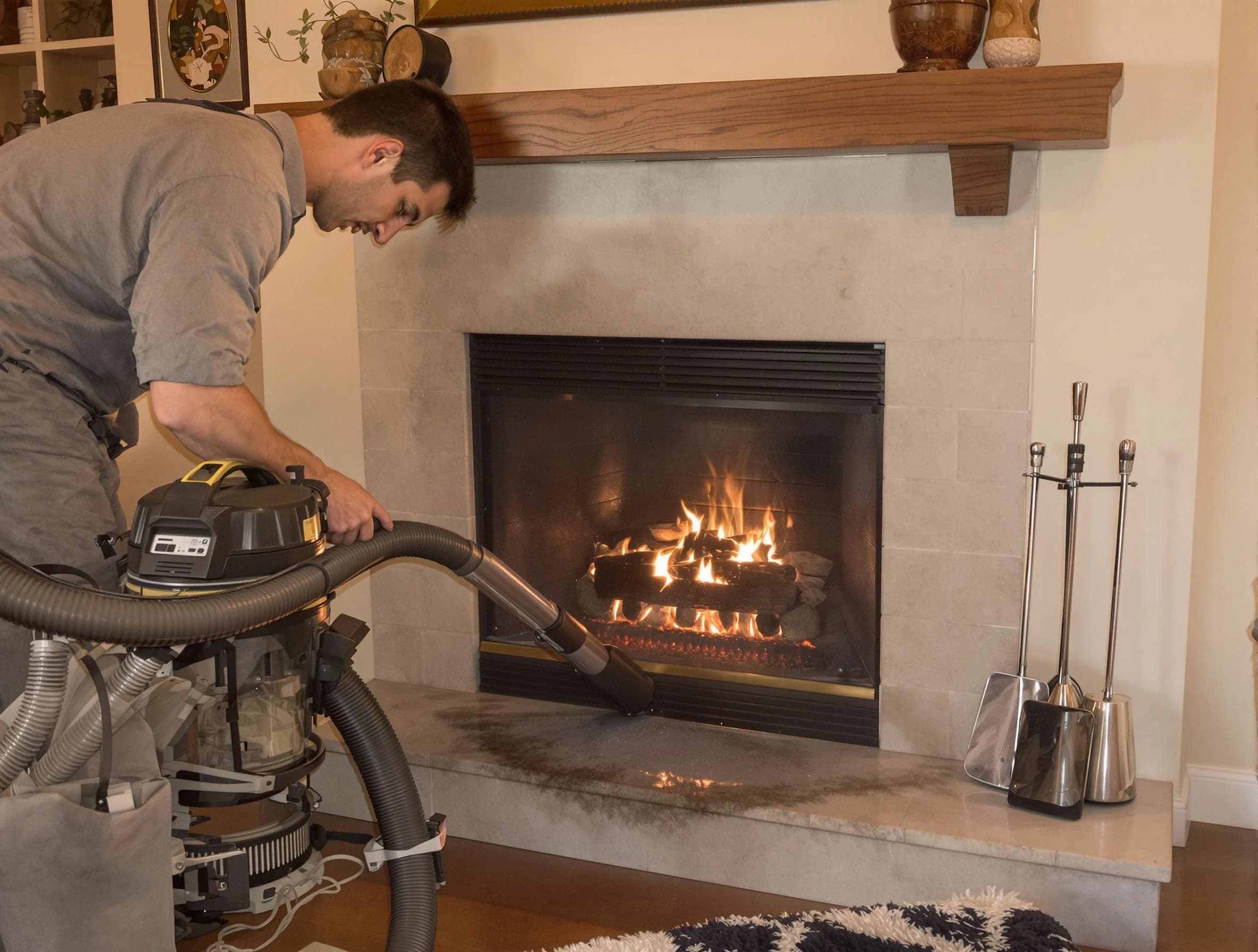 Routine fireplace upkeep by Boulder Chimney Sweep in Boulder, CO