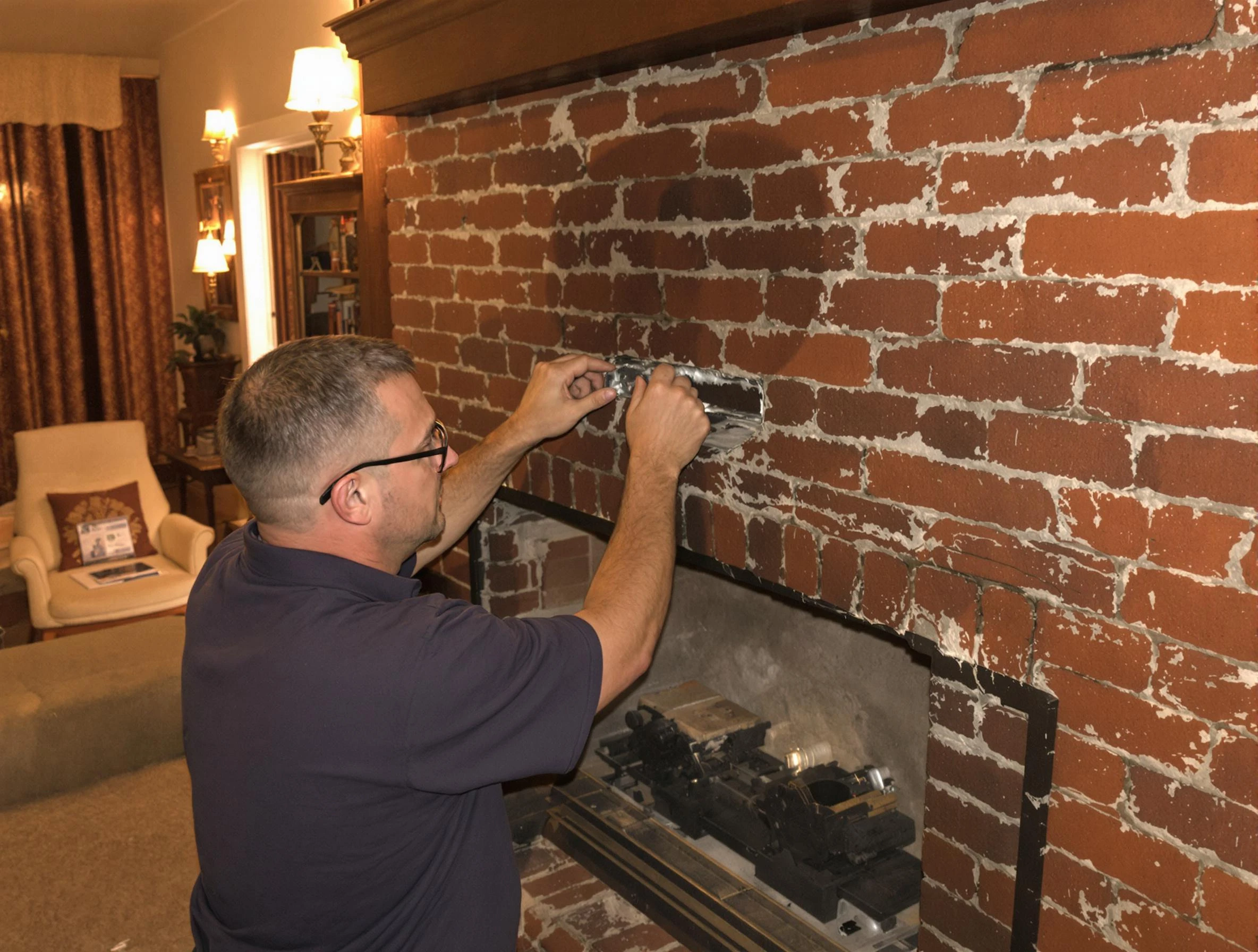 Boulder Chimney Sweep expert fixing a fireplace in Boulder, CO
